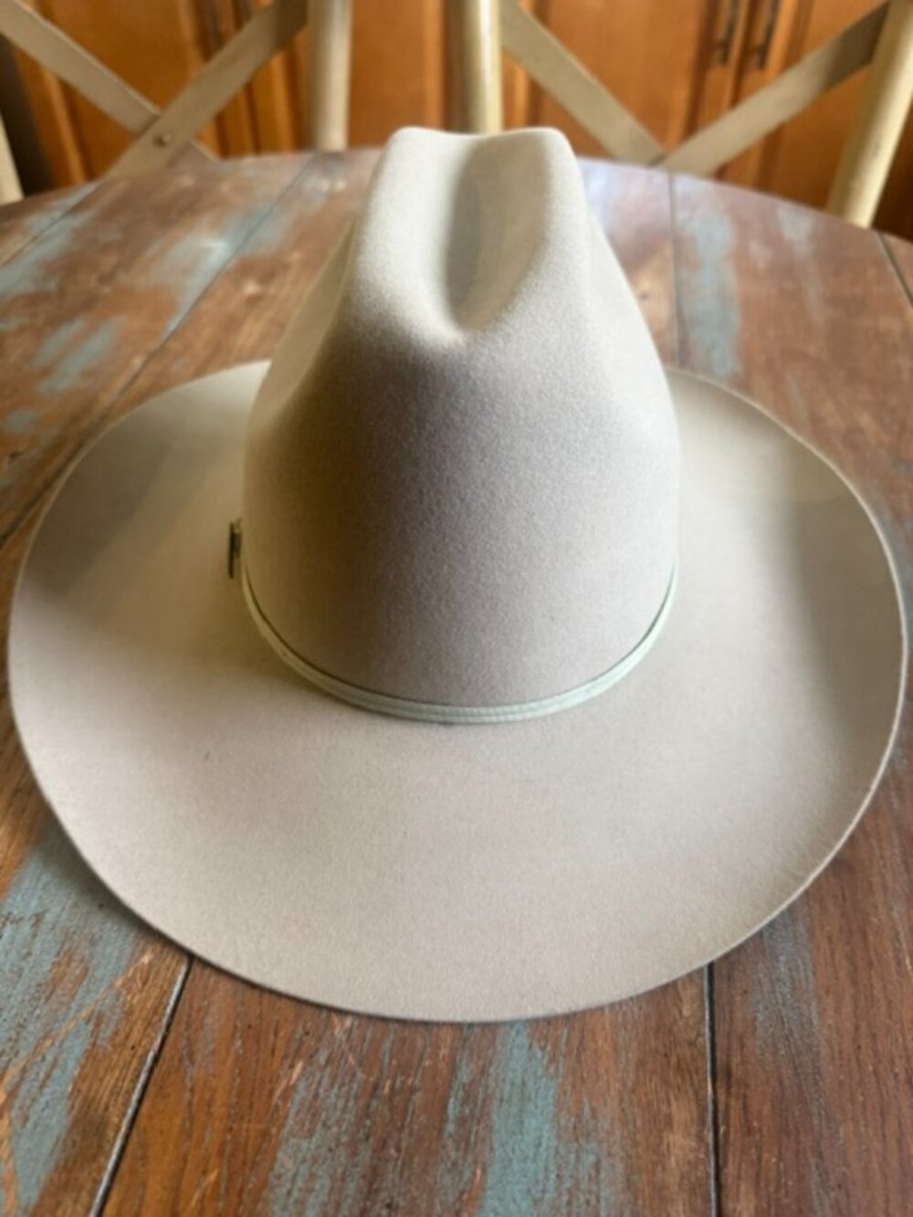 Vintage Resistol 3X Beaver Fur Felt Cowboy Hat Silver Belly 6 7/8 QH60 W221 MINT - Picture 5 of 10